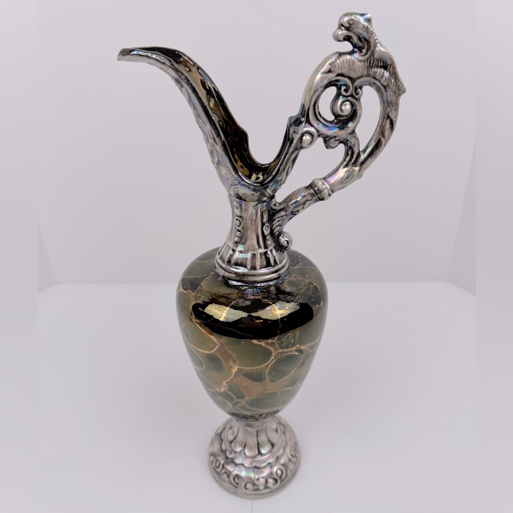 Vintage Arnels Bohemian Porcelain Jug Vase Pitcher Decor Centerpiece Marked READ